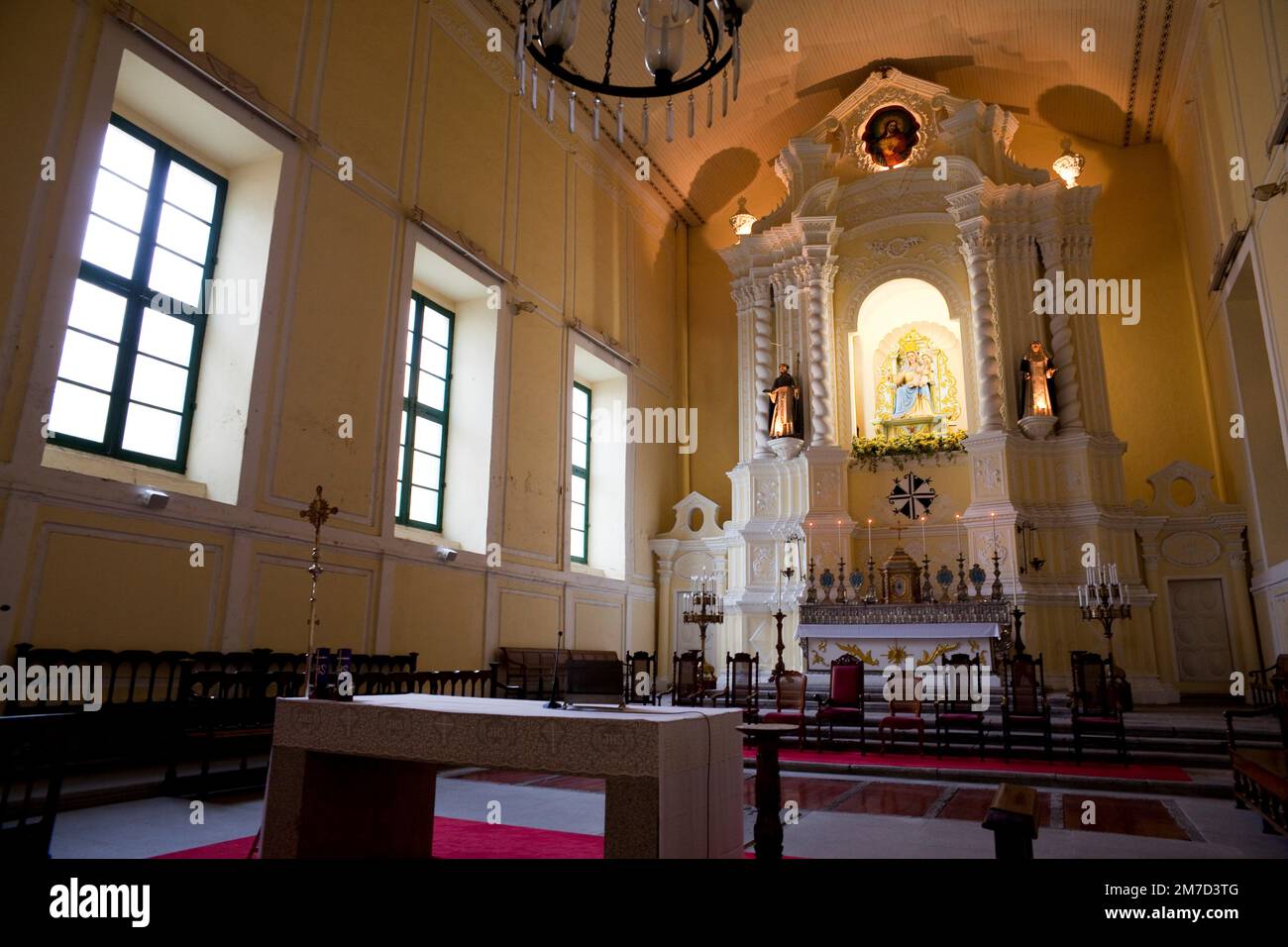 Largo Senado, Macau玫瑰堂 Stockfoto