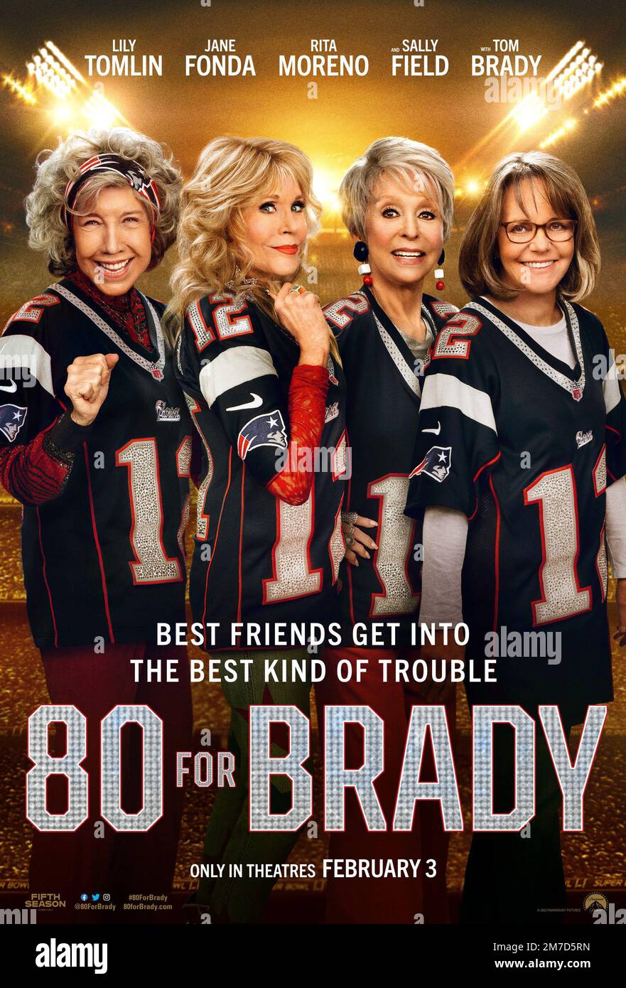 80 für das Brady-Filmposter Lily Tomlin, Jane Fonda, Rita Moreno, Sally Field Stockfoto