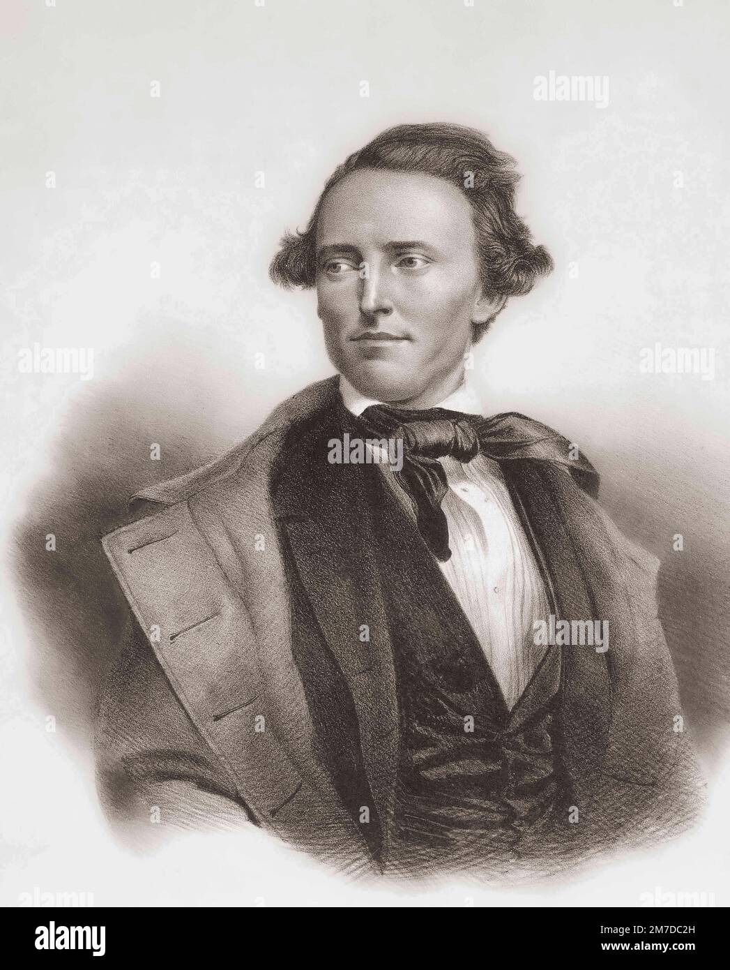 Samuel Hamilton Walker, 1817-1847. Amerikanischer Armeeoffizier und Texas Ranger Captain. Er war Miterfinder des Walker-Colt-Revolvers mit Samuel Colt. Nach einem Daguerreotyp von Matthew Brady. Stockfoto