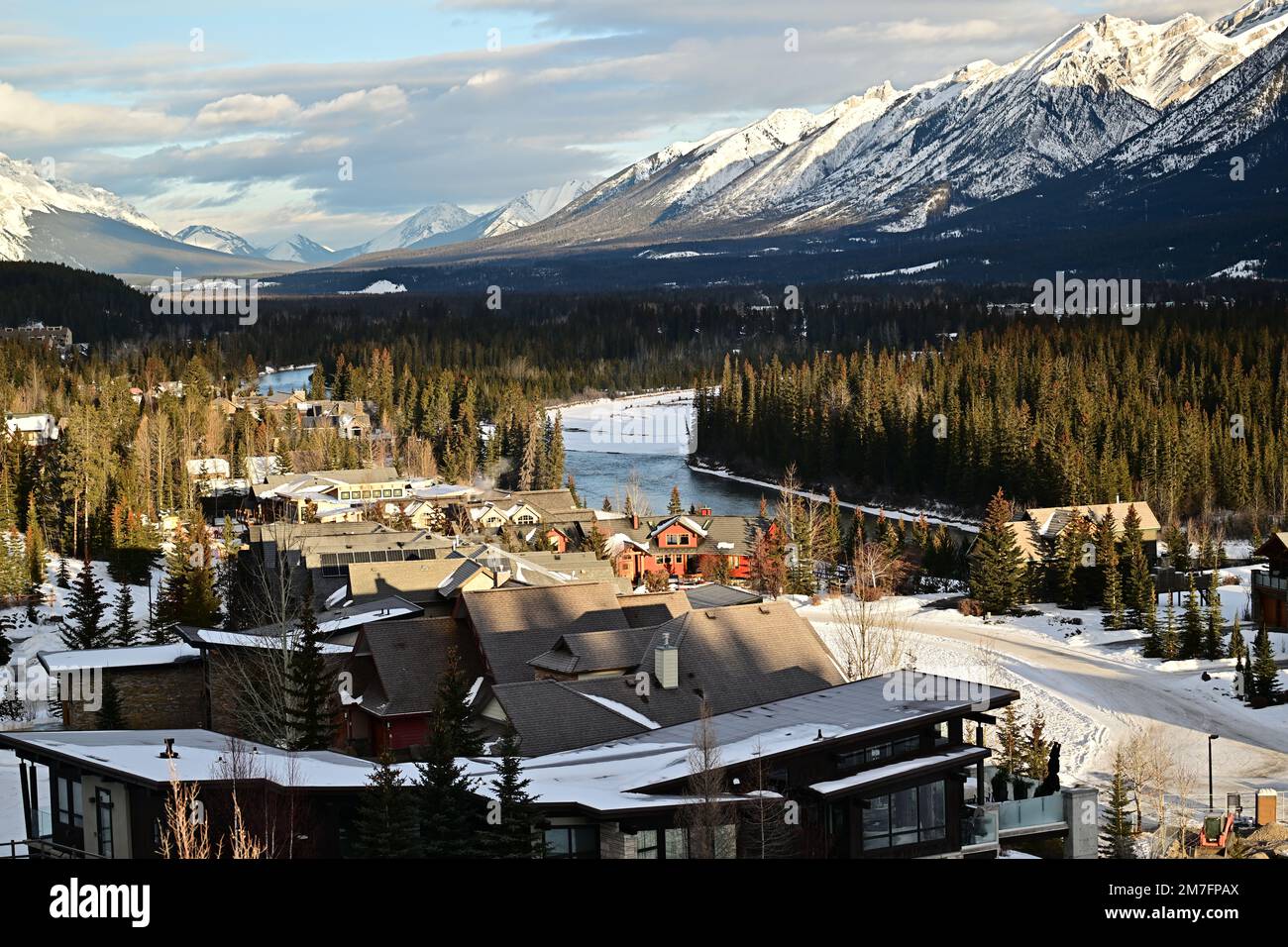 Canmore, Alberta, Kanada – Winter 2023 Stockfoto