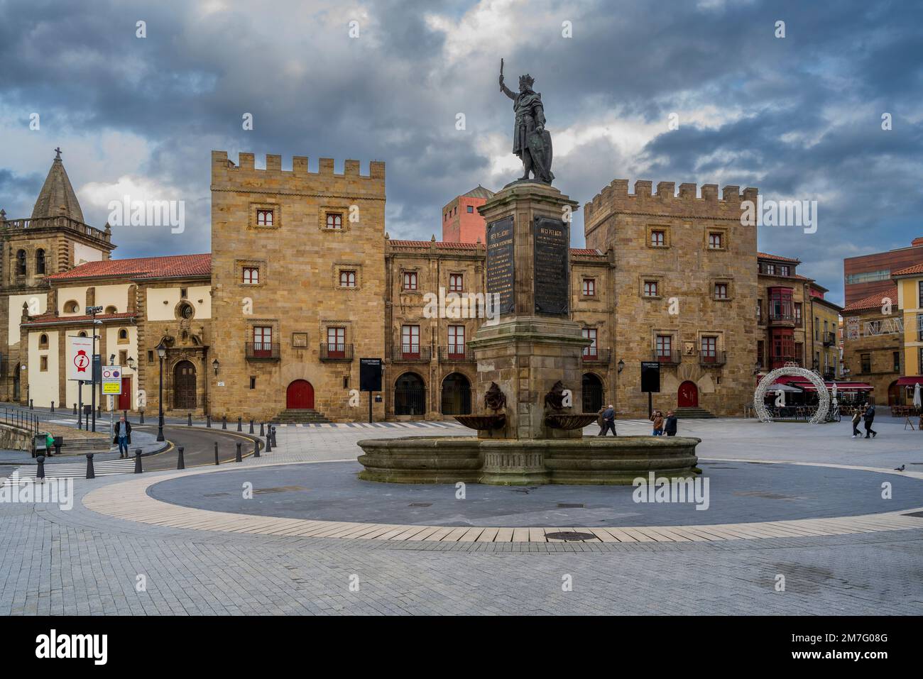 Plaza del Marques, Gijon, Asturien, Spanien Stockfoto