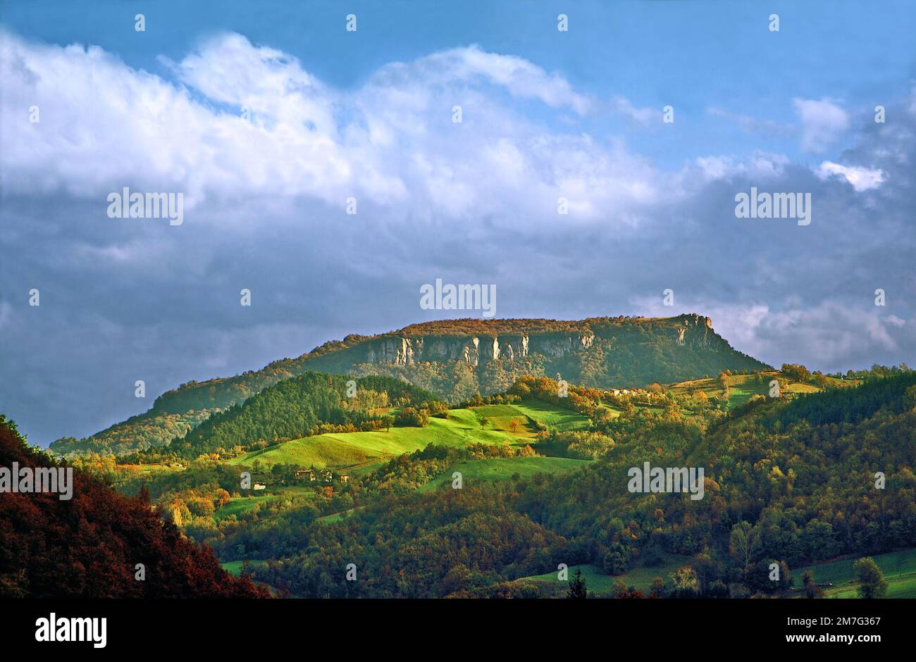 Pietra di Bismantova (Blick von Westen) Stockfoto