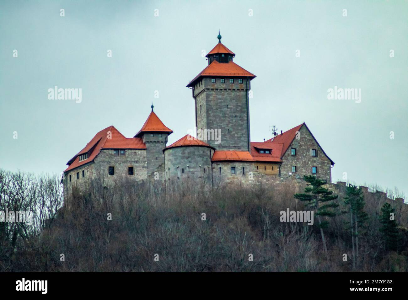 Kurze Wanderung um die wunderschöne drei Gleichen im Thüringer Becken - drei Gleichen - Deutschland Stockfoto