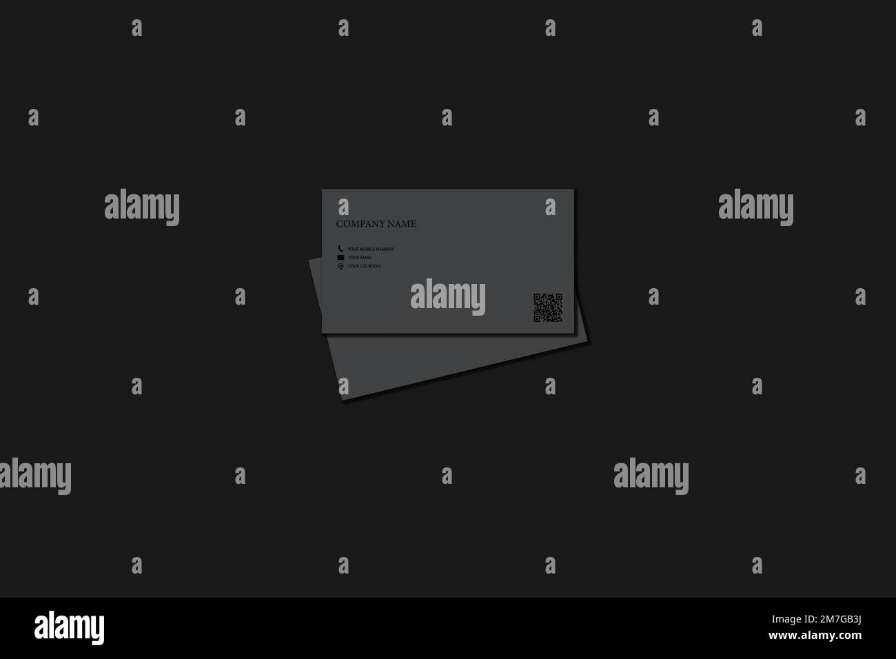 Visitenkartenvorlage in Weiß und Schwarz: Vektor entwerfen Stock Vektor