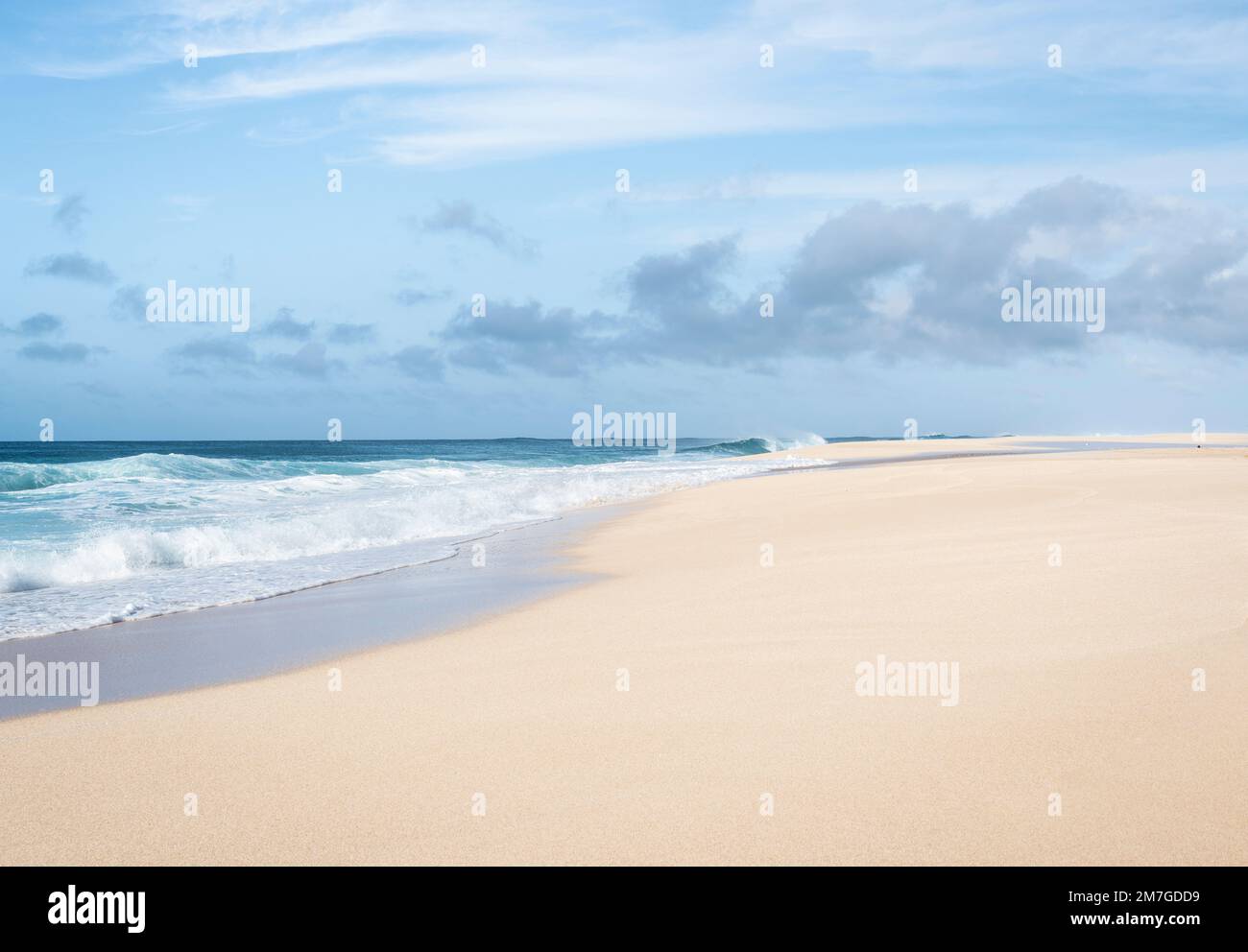 Tropischer Wüstenstrand in Hawaii, USA Stockfoto
