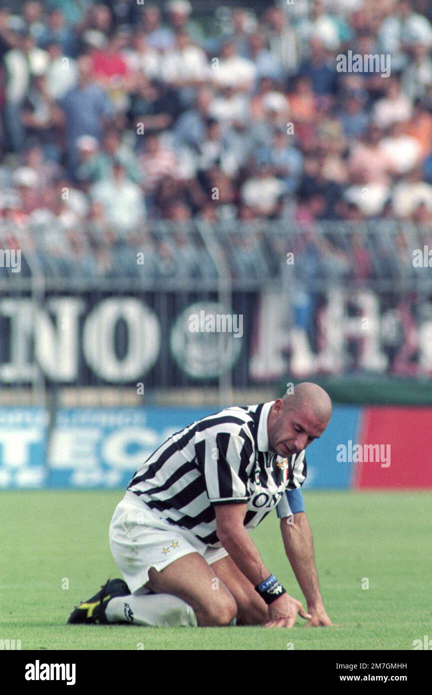 Italien, Turin 1994.-1995.-1996.: Juventus FC-Spieler Gianluca Vialli beim Spiel der Serie A 1995-96 Serie A Fußball-Meisterschaft Stockfoto