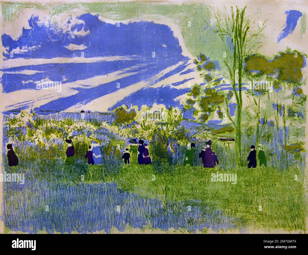 A Travers Champs - durch die Felder 1899 Edouard Vuillard 1868-1940 Frankreich Frankreich Stockfoto