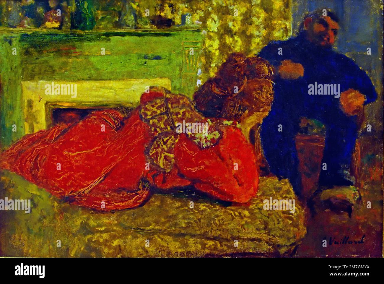 Le peignoir Rouge - The Red Bathrobe (Misia Sert) 1898 Edouard Vuillard 1868-1940 Frankreich Stockfoto