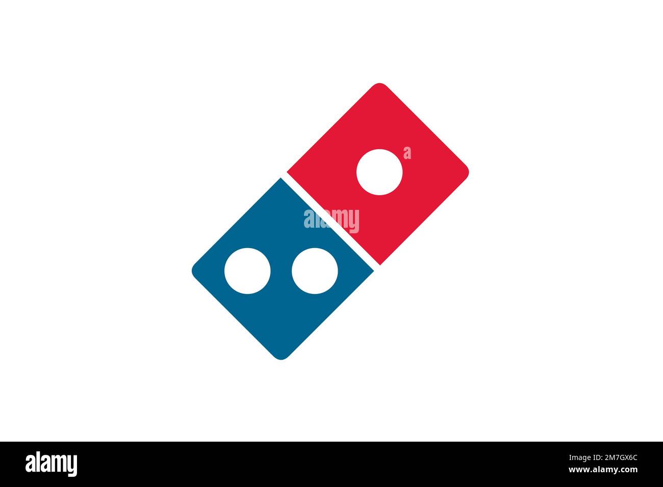 Domino's Pizza Group, Logo, weißer Hintergrund Stockfoto