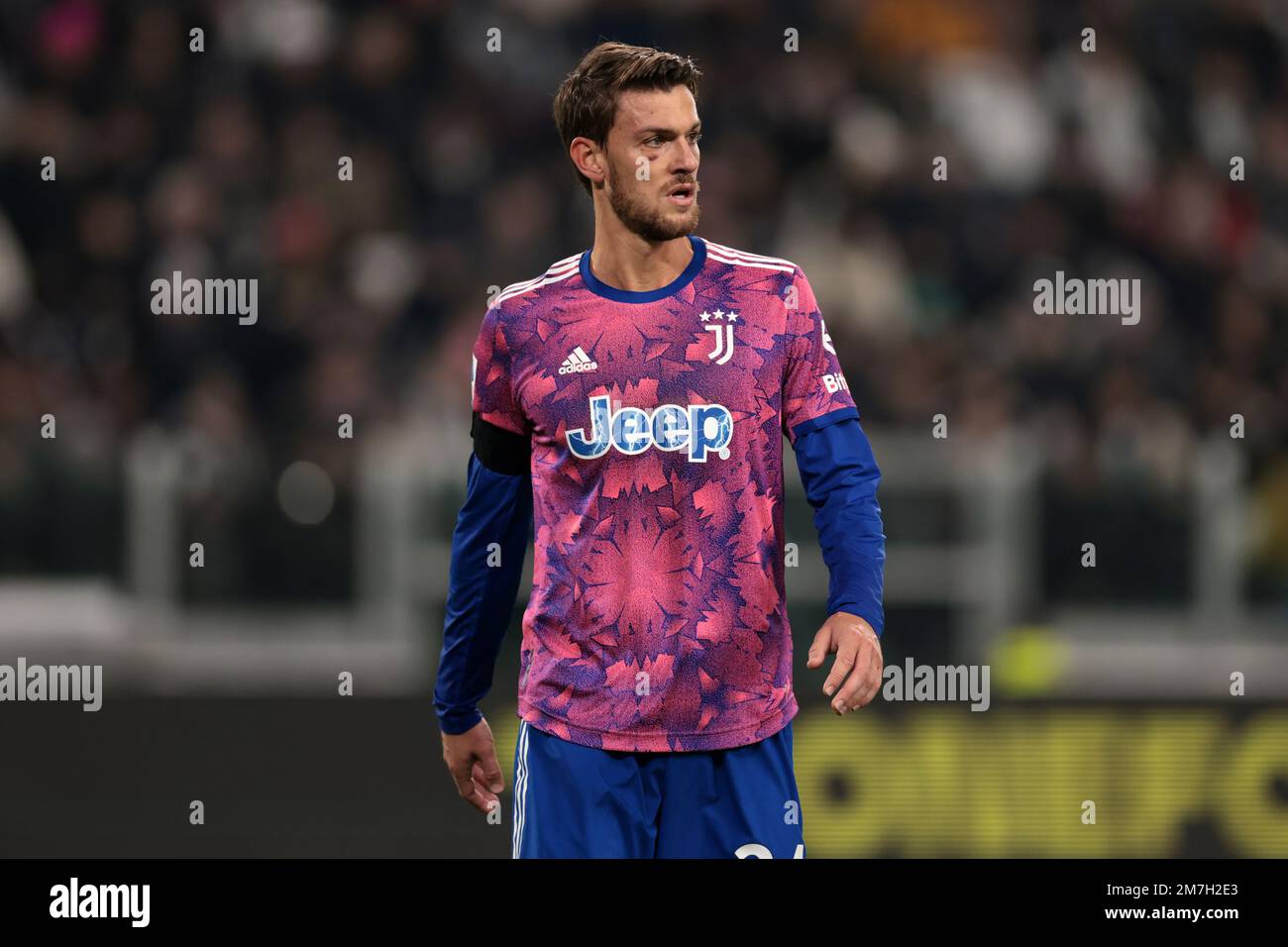 Turin, Italien, 7. Januar 2023. Daniele Rugani von Juventus schaut beim Spiel der Serie A im Allianz Stadium in Turin zu. Der Bildausdruck sollte lauten: Jonathan Moscrop/Sportimage Stockfoto