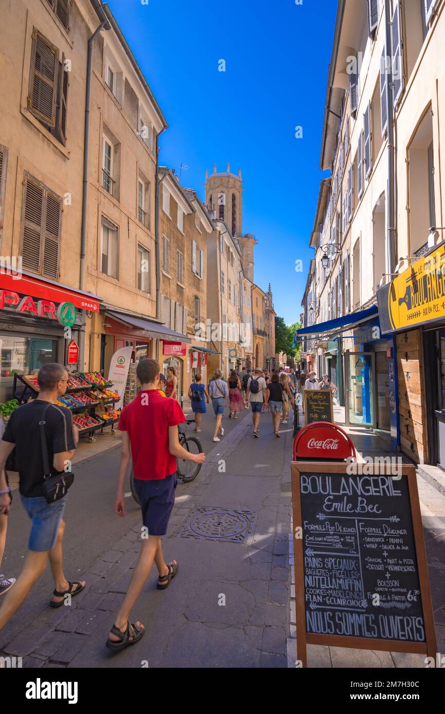 Blick auf Aix-en-Provence, Frankreich Stockfoto