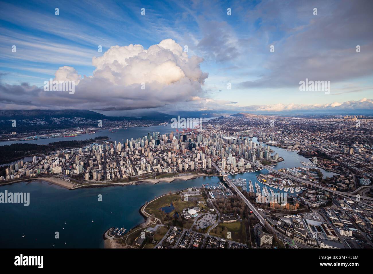 Luftaufnahmen Von Der Innenstadt Vancouvers Stockfoto