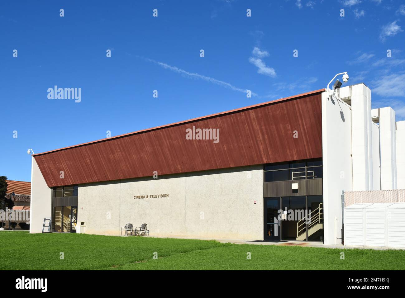 MISSION VIEJO, KALIFORNIEN - 8. JANUAR 2023: Das Kino- und Fernsehstudio auf dem Campus des Saddleback College. Stockfoto