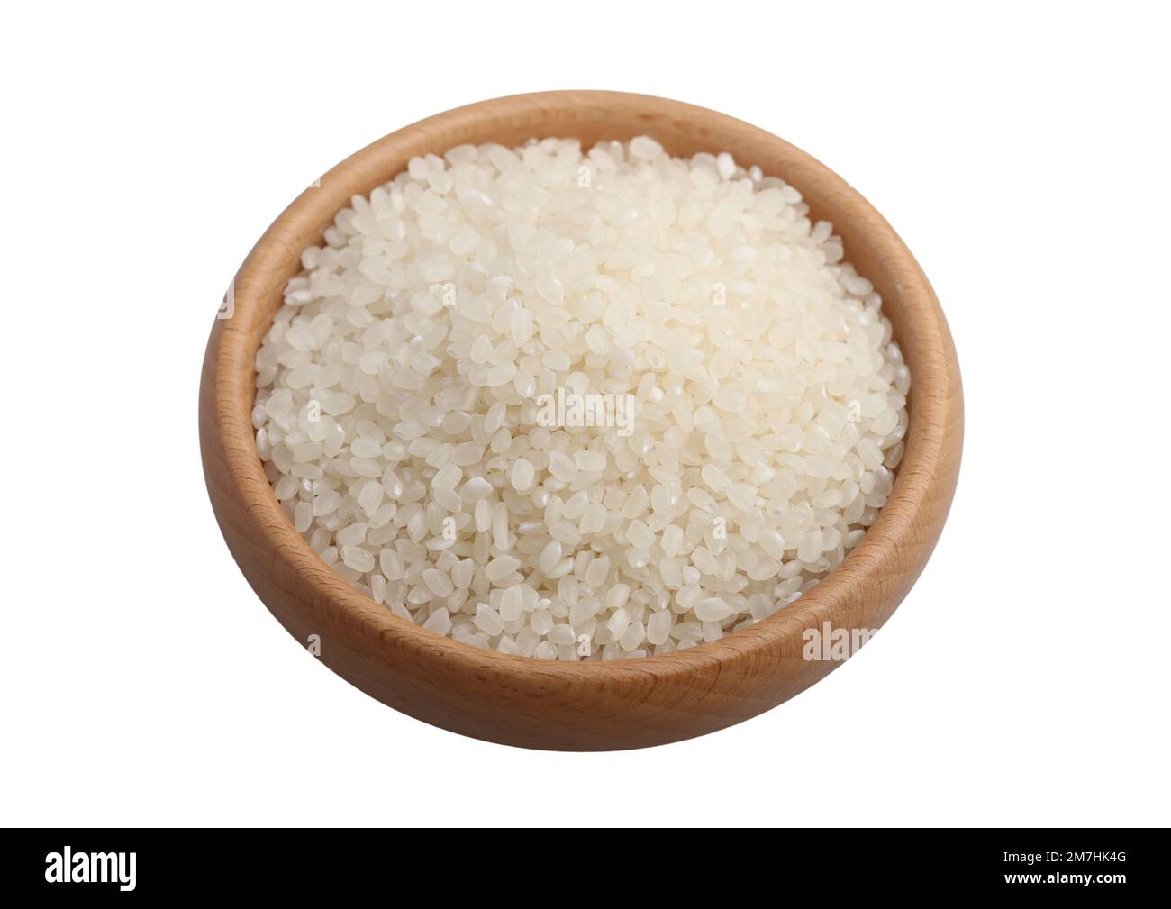 Rohe japanische Reiskörner, Japonica-Reiskörner. Stockfoto