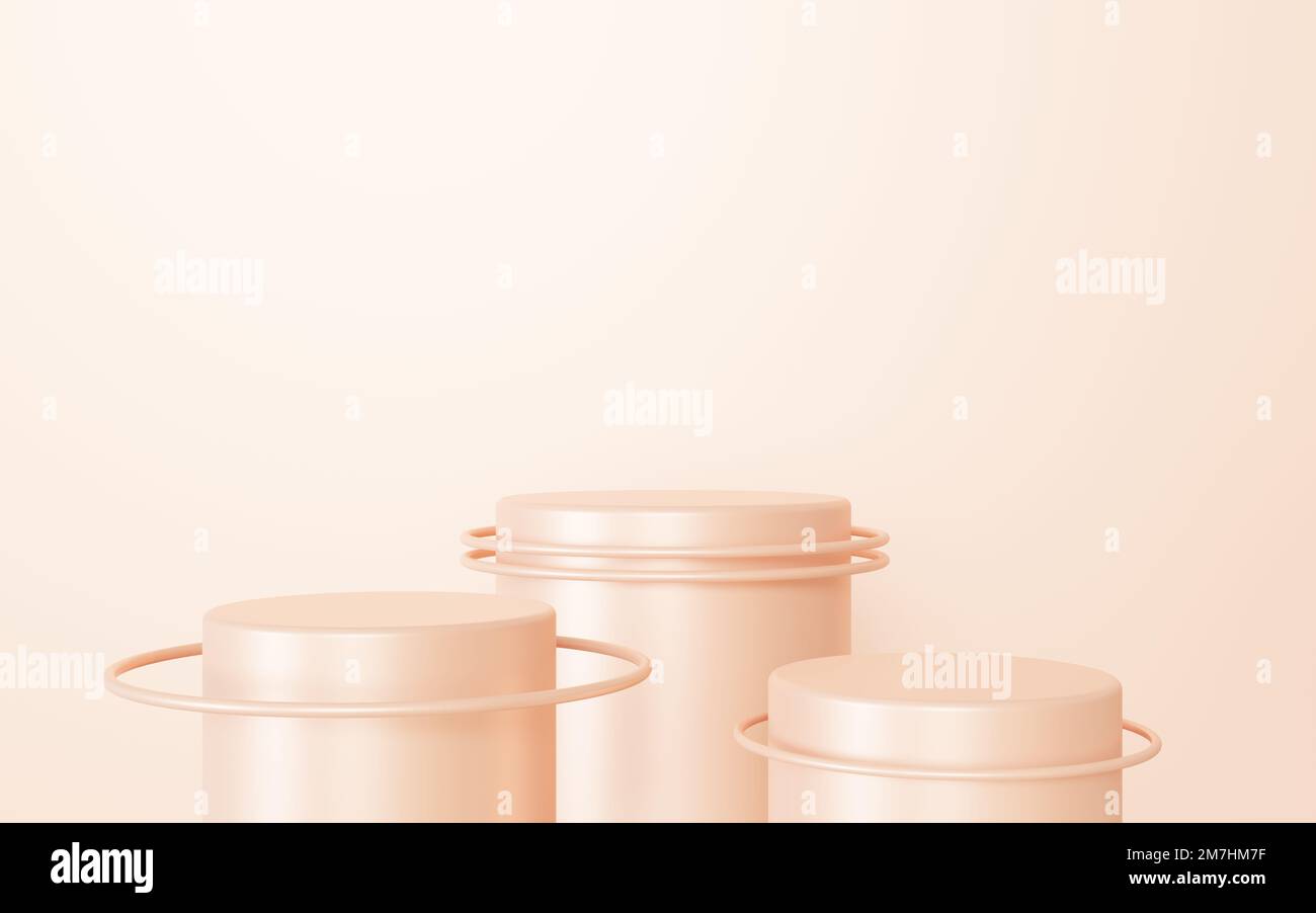 3D-Darstellung des abstrakten geometrischen Pfirsichhintergrunds des Podiums. Korallenstil. Szene für Werbung, Technologie, Showcase, Banner, Kosmetik, Schönheit Stockfoto 3D-Darstellung des abstrakten geometrischen Pfirsichhintergrunds des Podiums. Korallenstil. Szene für Werbung, Technologie, Showcase, Banner, Kosmetik, Schönheit Stockfoto