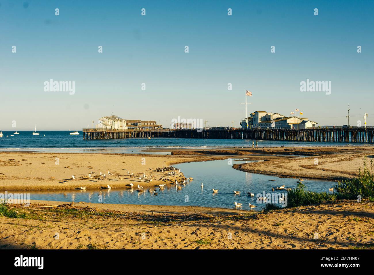 Stearns Wharf in Santa Barbara, Kalifornien - september 2022. Hochwertiges Foto Stockfoto