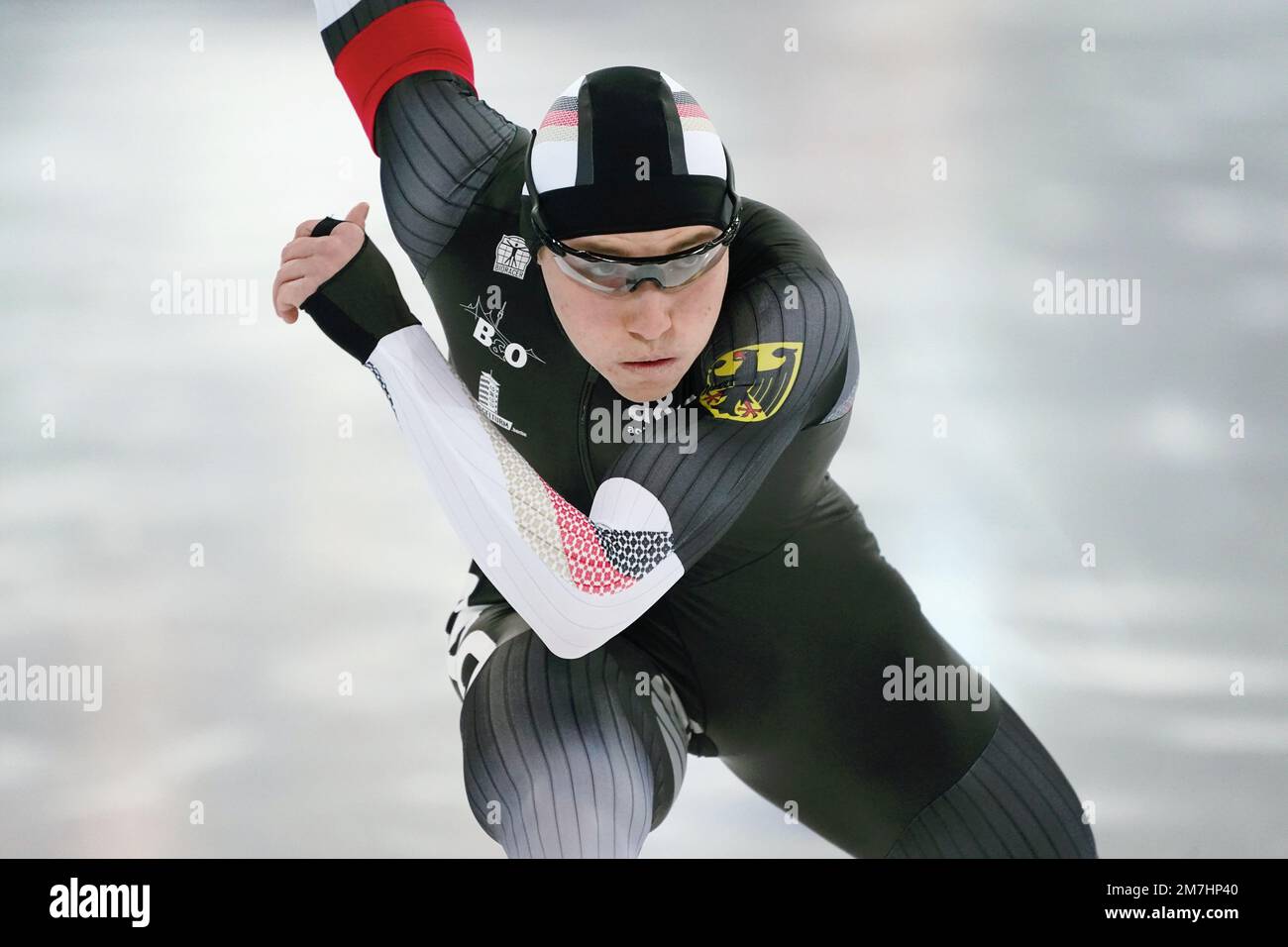 Moritz Klein (GER) in Aktion bei 1000m der ISU European Speed Skating Championships in der Hamar Olympic Hall in Hamar, Norwegen Foto von SCS/Soenar Chamid/AFLO (HOLLAND OUT) Stockfoto