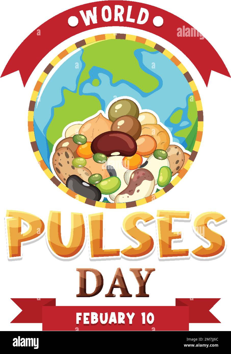 Designabbildung für World Pulses Day Banner Stock Vektor