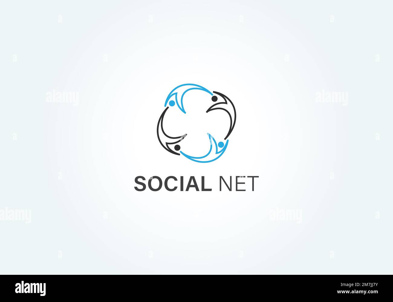 Kreisförmiges Teamwork Logo Symbolvektor Stock Vektor