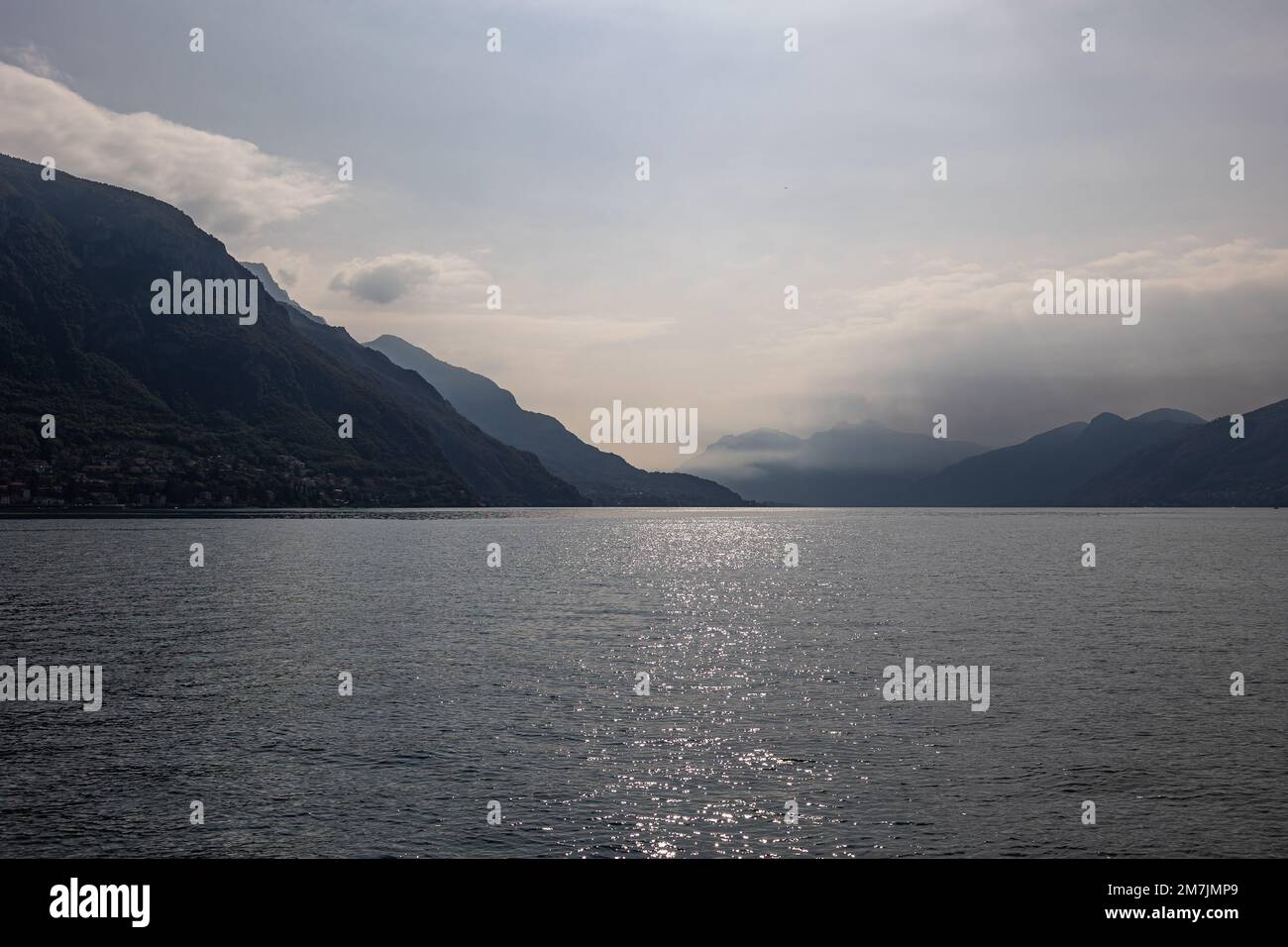 Blick von der Bellagio Promenade am Comer See, Italien Stockfoto