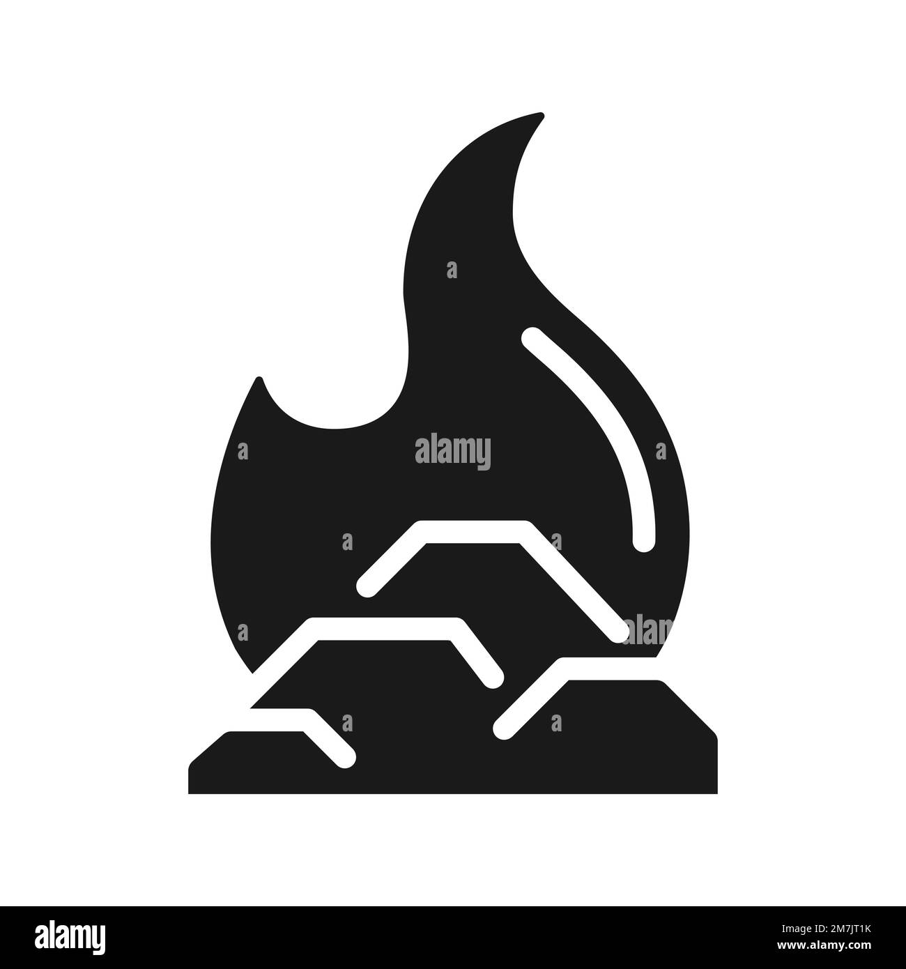 Schwarzes Glyphe-Symbol für fossile Brennstoffe Stock Vektor