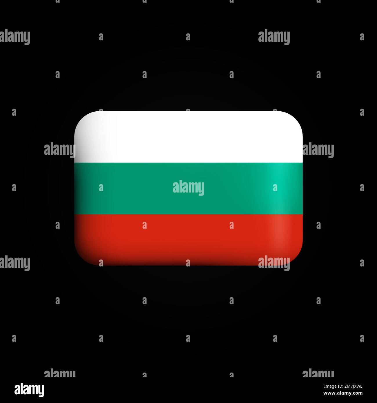 Symbol für Bulgarien Flagge 3D. Staatsflagge Bulgariens. Vektordarstellung Stock Vektor