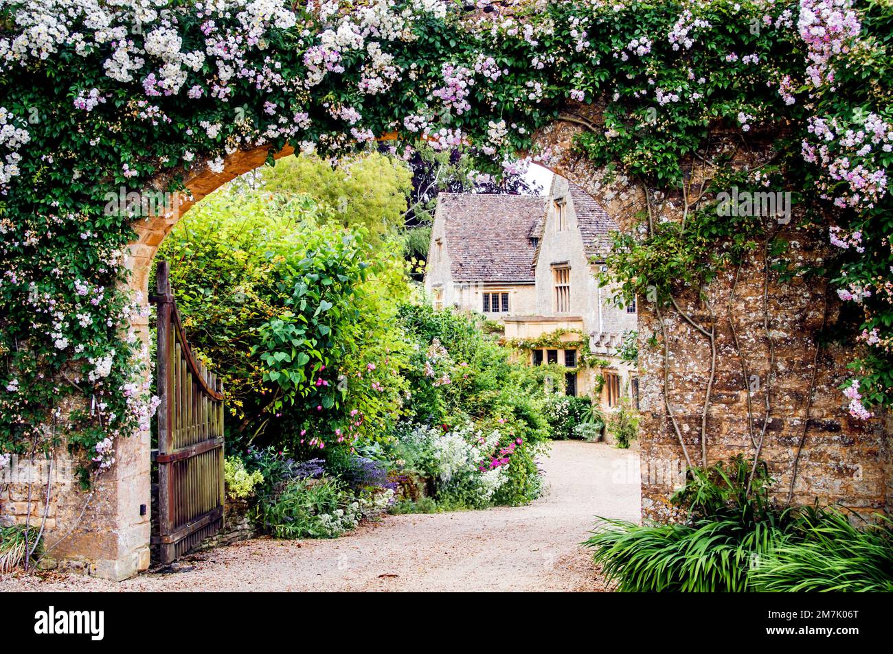 Asthall Manor, das ehemalige Wohnhaus der Familie Mitford; einen Wohnsitz der Mitford Schwestern Stockfoto