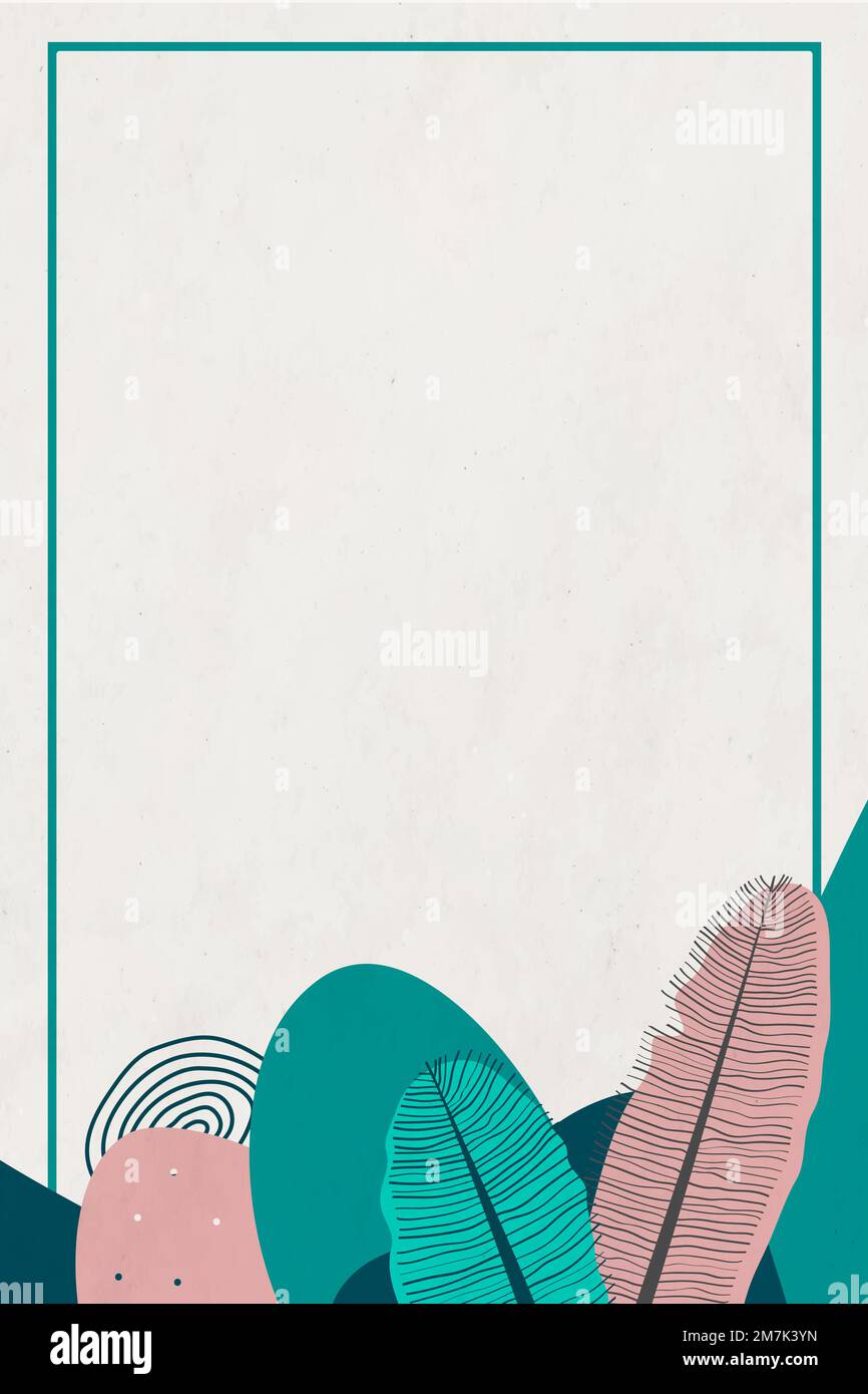 Abstrakt-botanisch gemusterter Hintergrundvektor in Beige und Grün Stock Vektor