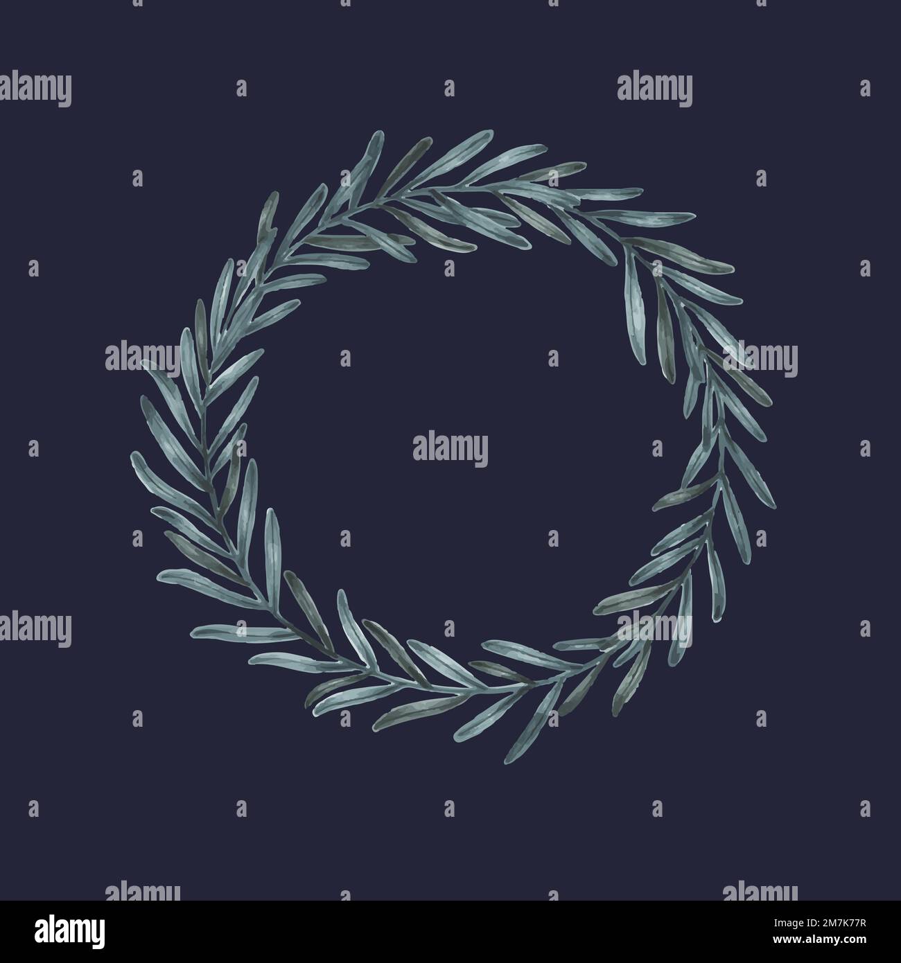 Handgezeichneter Vektor mit Eukalyptus-Kranz Stock Vektor