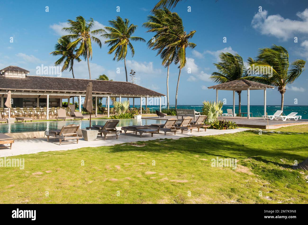 Cocktailbar auf Eleuthera Island, Bahamas Stockfoto