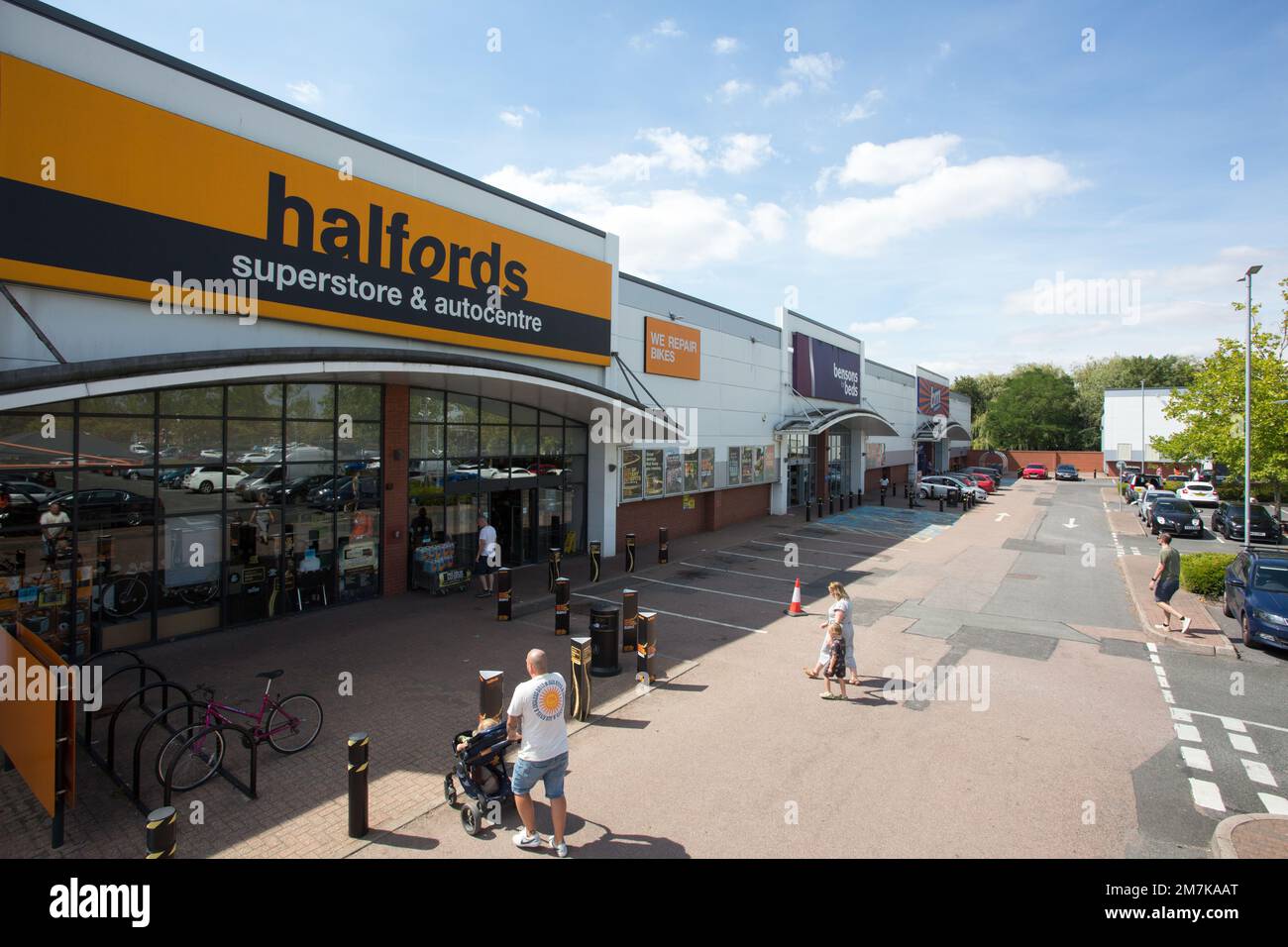 Willowbrook Retail Park, Loughborough Stockfoto