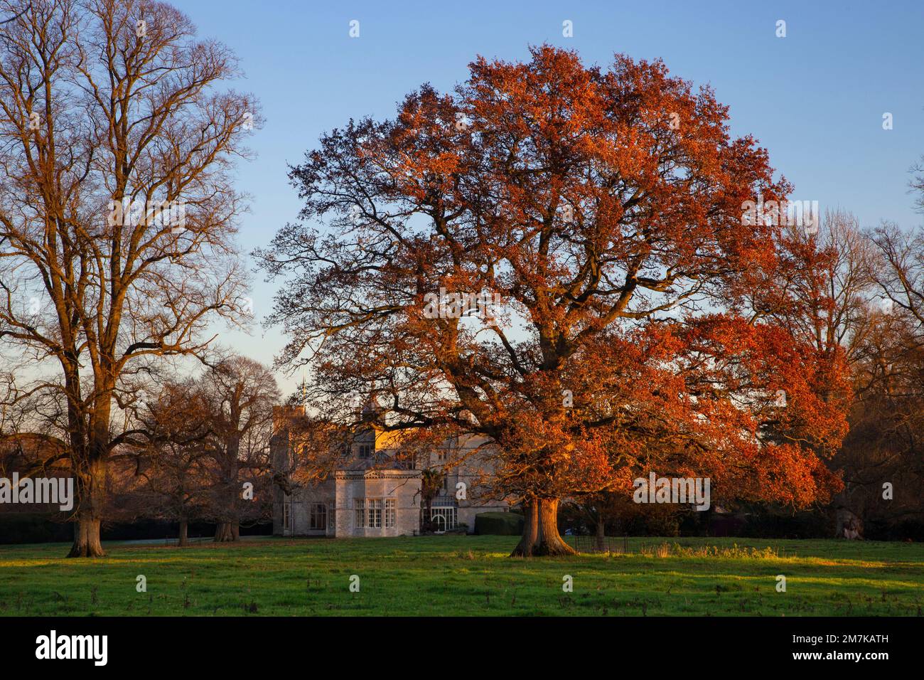 Rousham House and Grounds in Herbstfarbe, oxfordshire, England, Europa Stockfoto