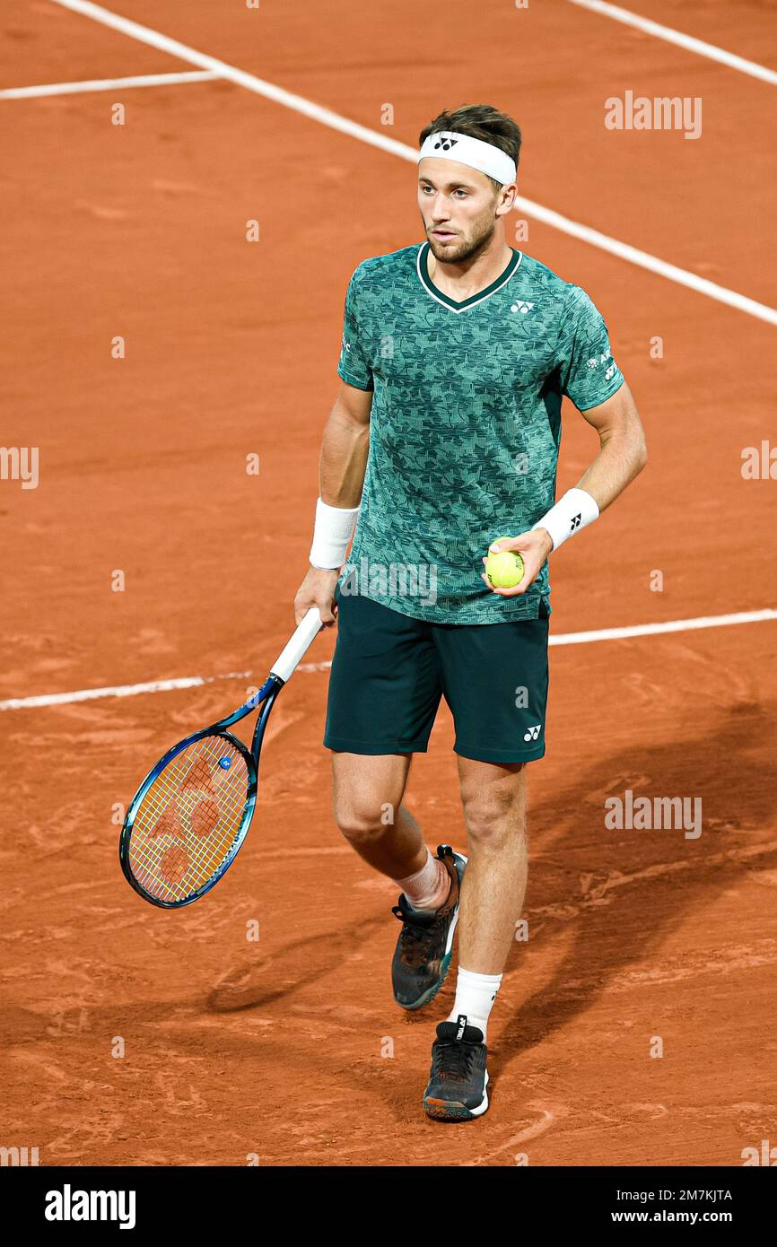 Norwegischer Profi-Tennisspieler Casper Ruud anlässlich des Tennisturniers Roland-Garros am 03. Juni 2022 Stockfoto