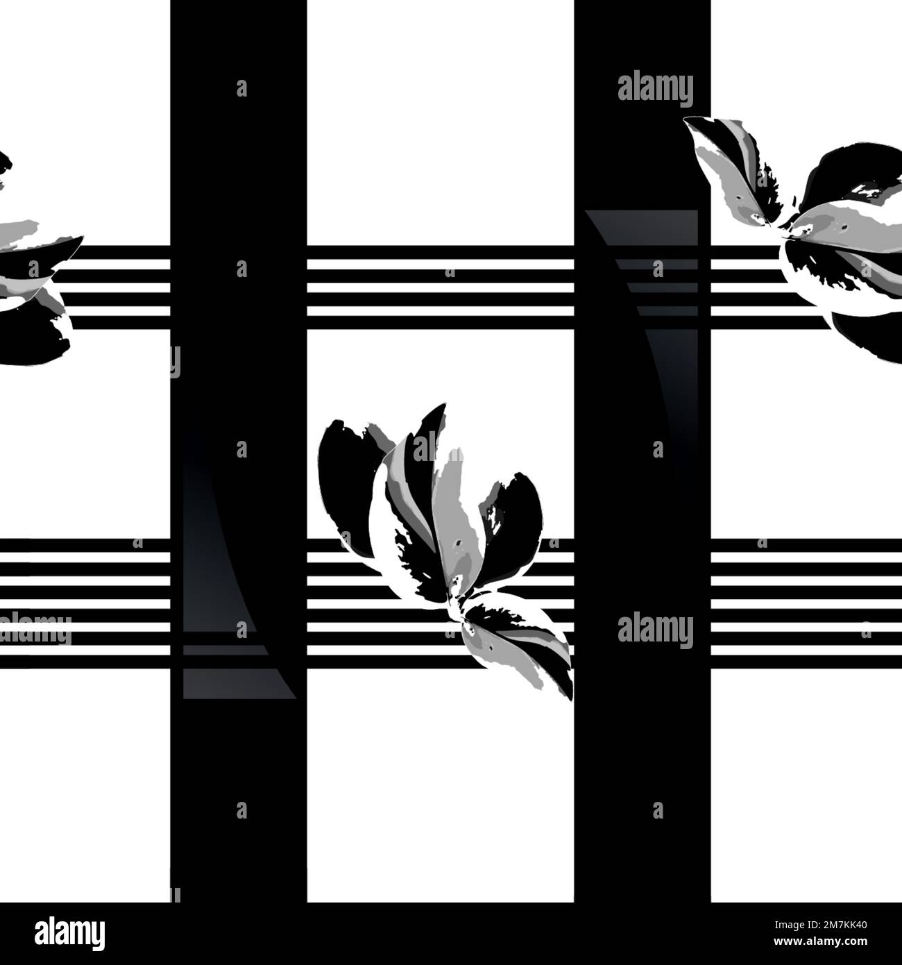 Modernes, nahtloses geometrisches Muster. Digital gezeichnete Darstellung. Kann als Textilstoff oder Tapete, Karten, Einladungen, dekoratives Papier verwendet werden Stock Vektor