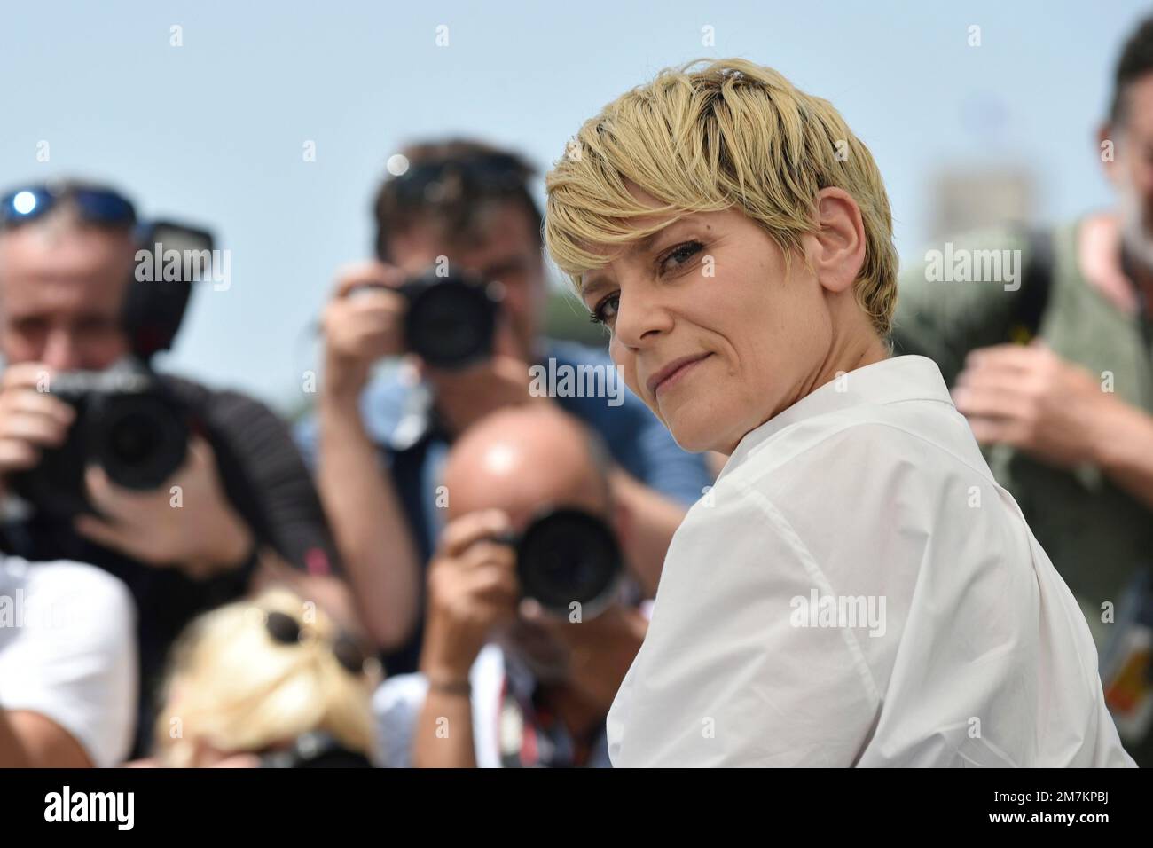 Schauspielerin Marina Fois, die während des Fotoaufrufs des Films „as Bestas“ anlässlich des Filmfestivals in Cannes am 27. Mai 2022 posiert Stockfoto