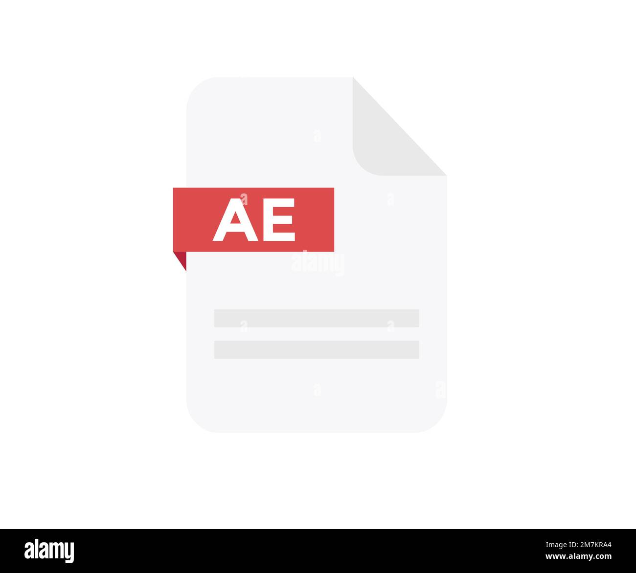 Dateiformat AE-Logo-Design. Symbol für Dokumentdatei, Internet, Erweiterung, Zeichen, Typ, Präsentation, Grafik, Anwendung. Element für Anwendungen. Stock Vektor