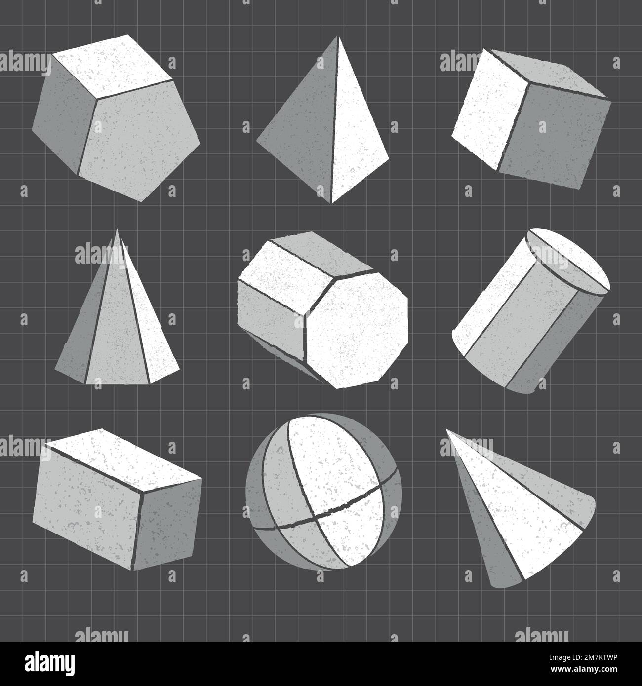 Vektor für geometrische 3D-Formen Stock Vektor