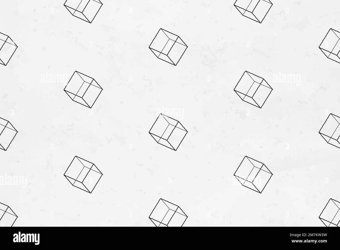 Nahtloser 3D geometrisch kubisch gemusterter Hintergrundvektor Stock Vektor