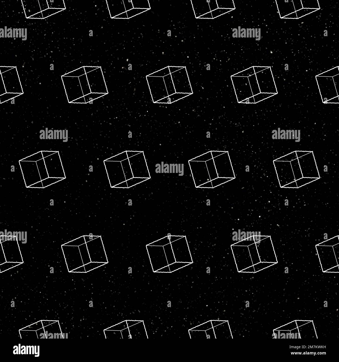 Nahtloses 3D geometrisches kubisches Muster auf einem schwarzen Hintergrund Designvektor Stock Vektor