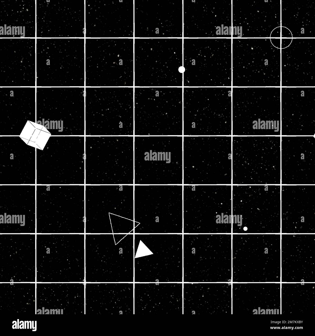 Nahtloses geometrisches 3D-Muster auf einem Vektor mit schwarzem Hintergrund Stock Vektor