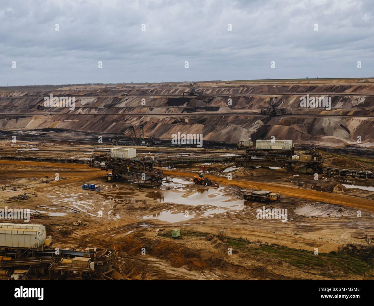 Offene Braunkohle in Deutschland Stockfoto