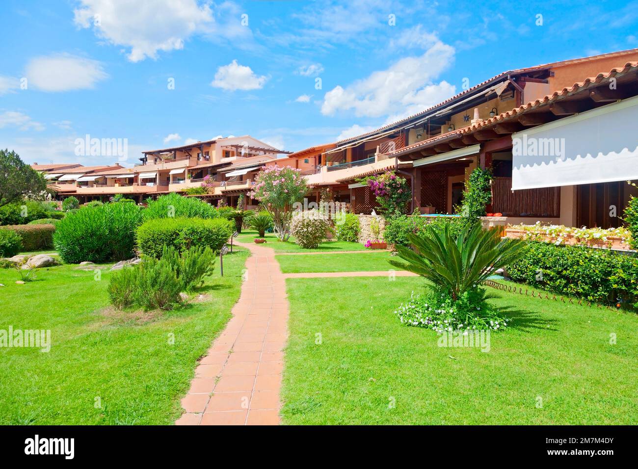 Traditionelle sardische Architektur in Porto Rotondo, Sardinien, Italien Stockfoto