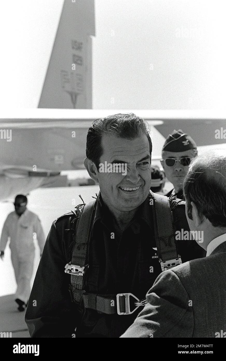 GENERAL David C. Jones steht auf der Fluglinie. Basis: Luftwaffenstützpunkt Andrews Bundesstaat: Maryland (MD) Land: Vereinigte Staaten von Amerika (USA) Stockfoto