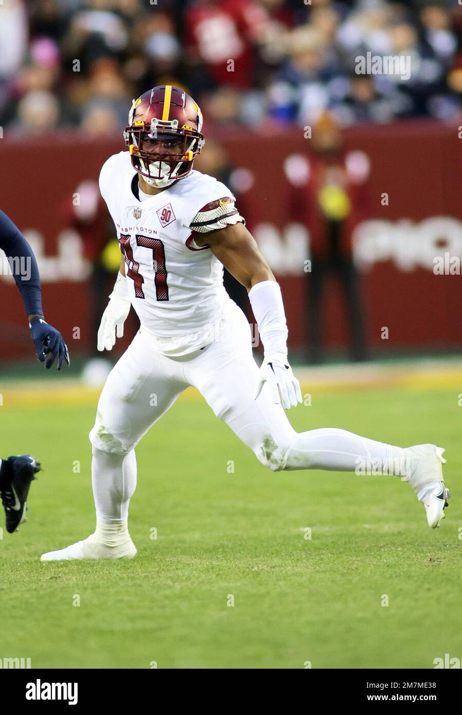 Washington Commanders linebacker Khaleke Hudson (47) runs during an NFL