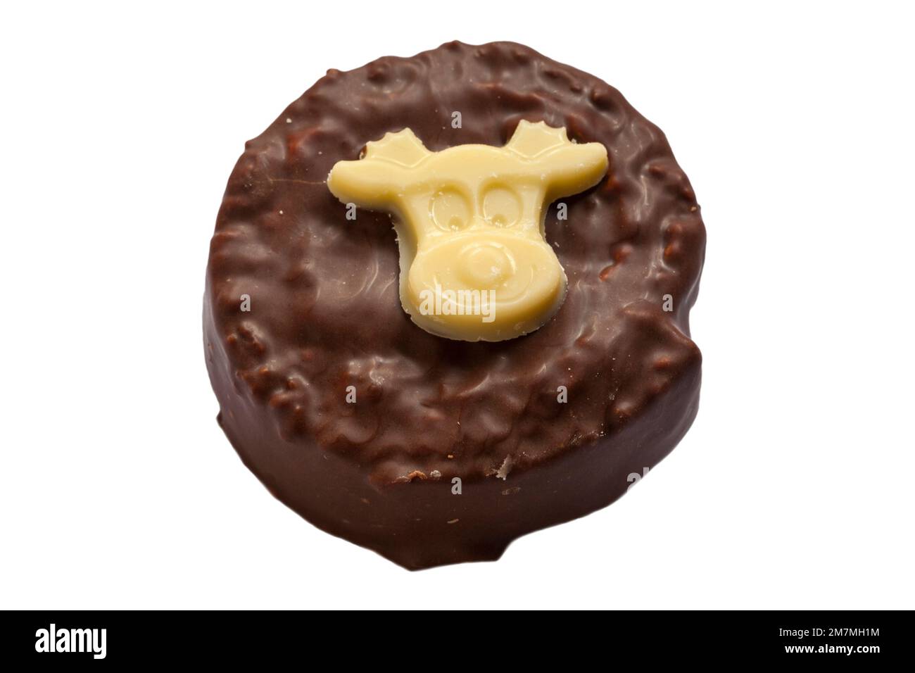 Cadbury Rentierkuchen isoliert auf weißem Hintergrund Stockfoto