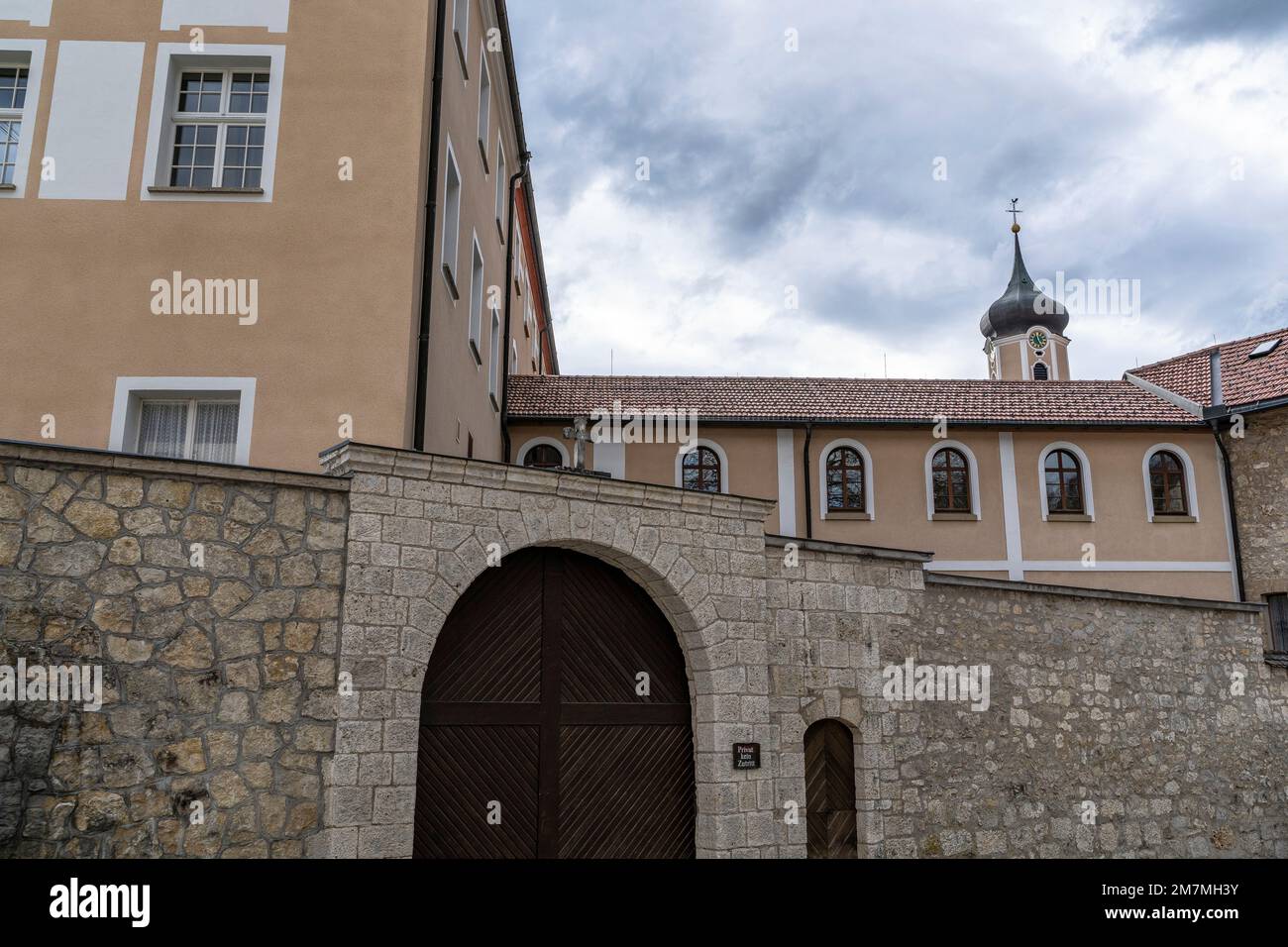 Europa, Deutschland, Süddeutschland, Baden-Württemberg, Donautal, Sigmaringen, Beuron, Beuron Kloster in Beuron im Donautal Stockfoto