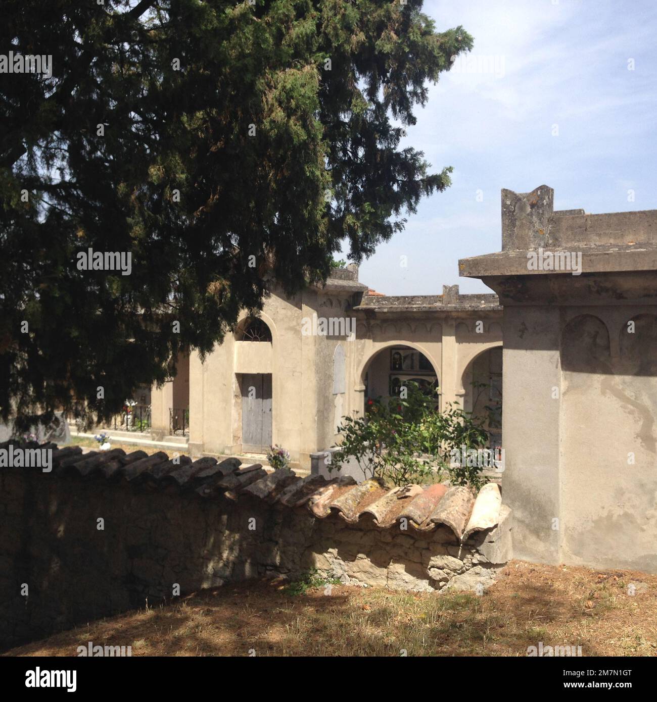 Cimitero di Pieve di Trebbio - Friedhof von Pieve di Trebbio Stockfoto