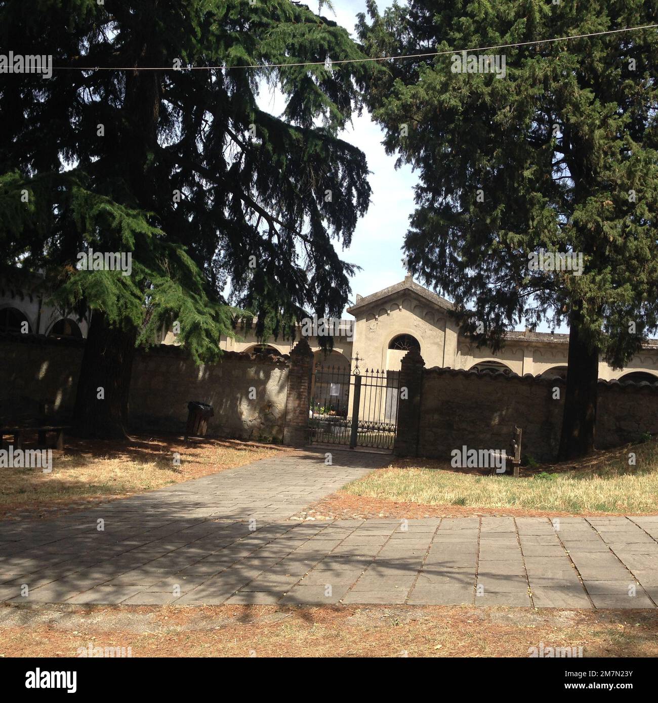 Cimitero di Pieve di Trebbio - Friedhof von Pieve di Trebbio Stockfoto
