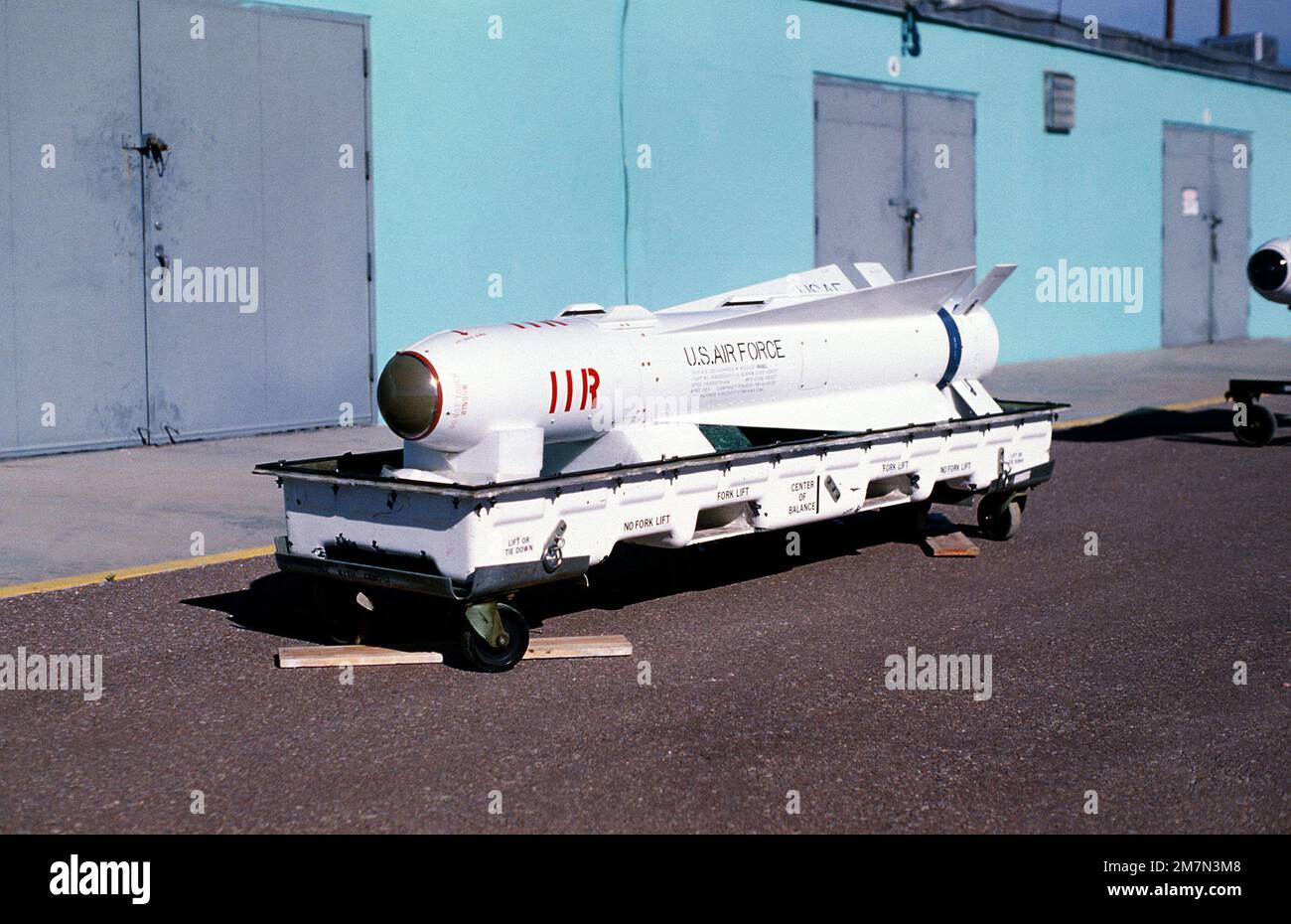 Eine inerte Maverick (AGM-65D) Infrarot-Luft-Oberfläche-Rakete (IIR). Basis: Luftwaffenstützpunkt H0lloman Bundesstaat: New Mexico (NM) Land: Vereinigte Staaten von Amerika (USA) Stockfoto
