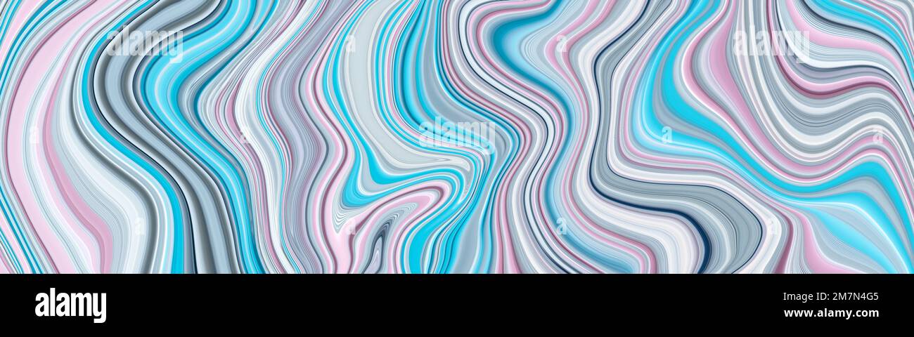 Abstrakter farbenfroher Hintergrund mit Linien. Blau und rosa gestrichener Hintergrund. Moderne Kunstmalerei mit Hintergründen. Pinsel, Strukturdesign, Gradientenoberfläche Stockfoto